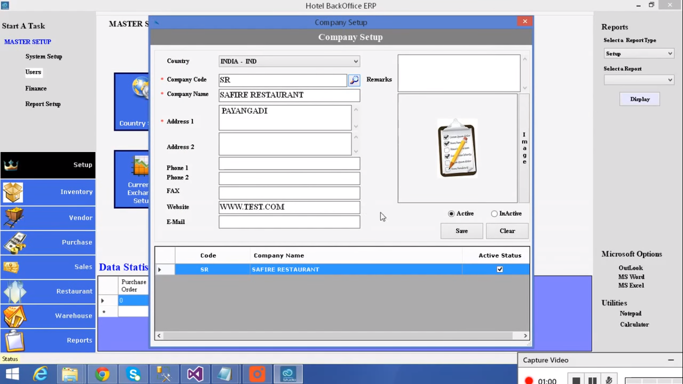 Resturant Mangement ERP & POS (Source Code) – Global IT Vision